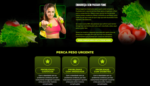 Landing Page para venda de produtos Fitness e Emagrecimento. - Imagem 2