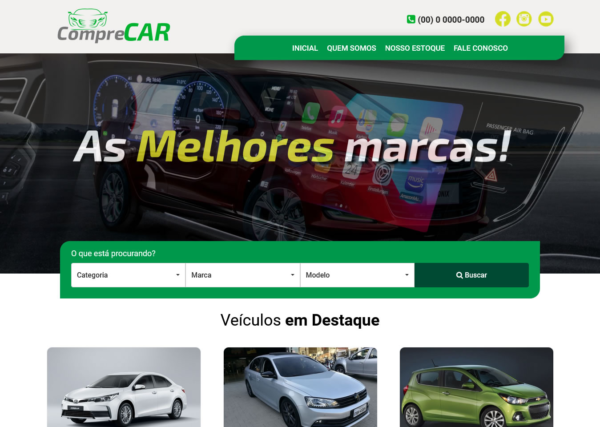 Script site pronto para lojas de veículos em PHP com painel admin