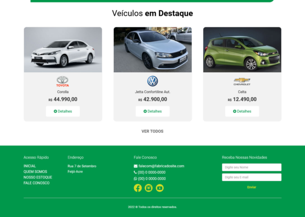 Script site pronto para lojas de veículos em PHP com painel admin - Imagem 2